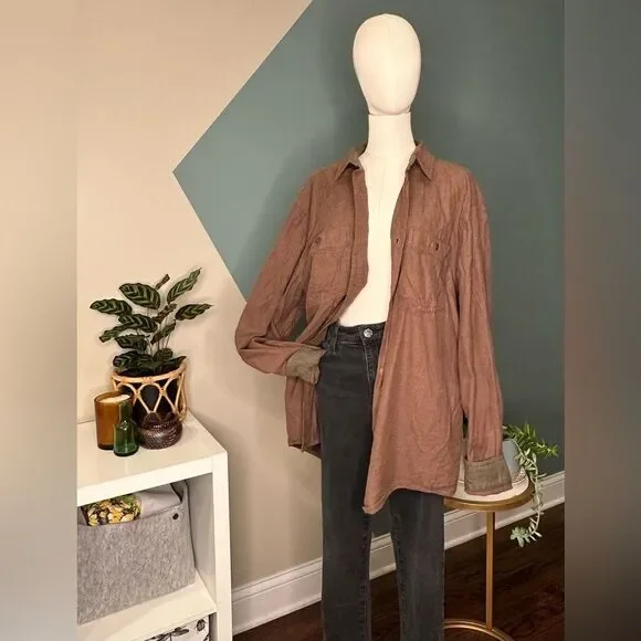 Royal Robbins XL Men’s Button-Up Shirt Rugged Outdoor Style 100% Cotton Brown - Picture 5 of 11